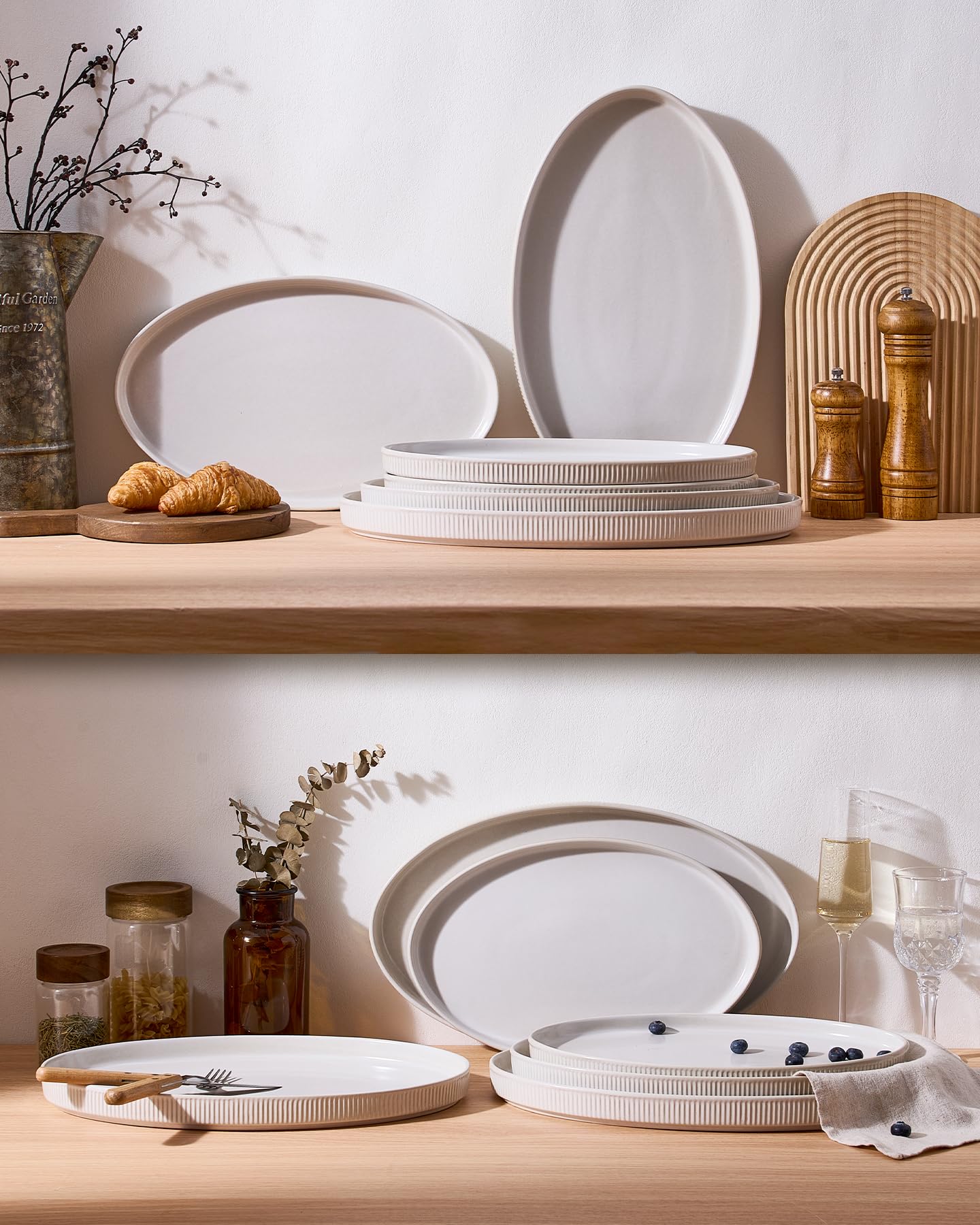 famiware stackable platter with secure packaging for safe transport