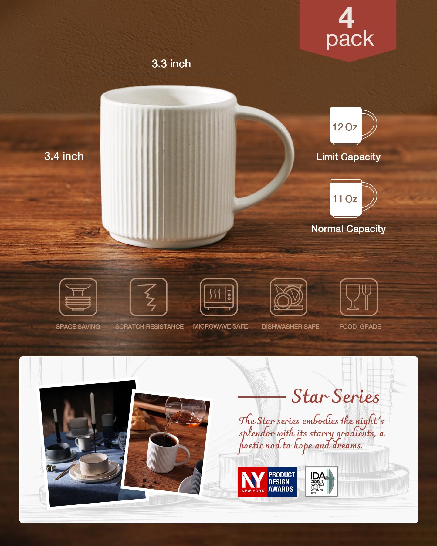 Famiware Star mugs are microwave safe for quick reheats