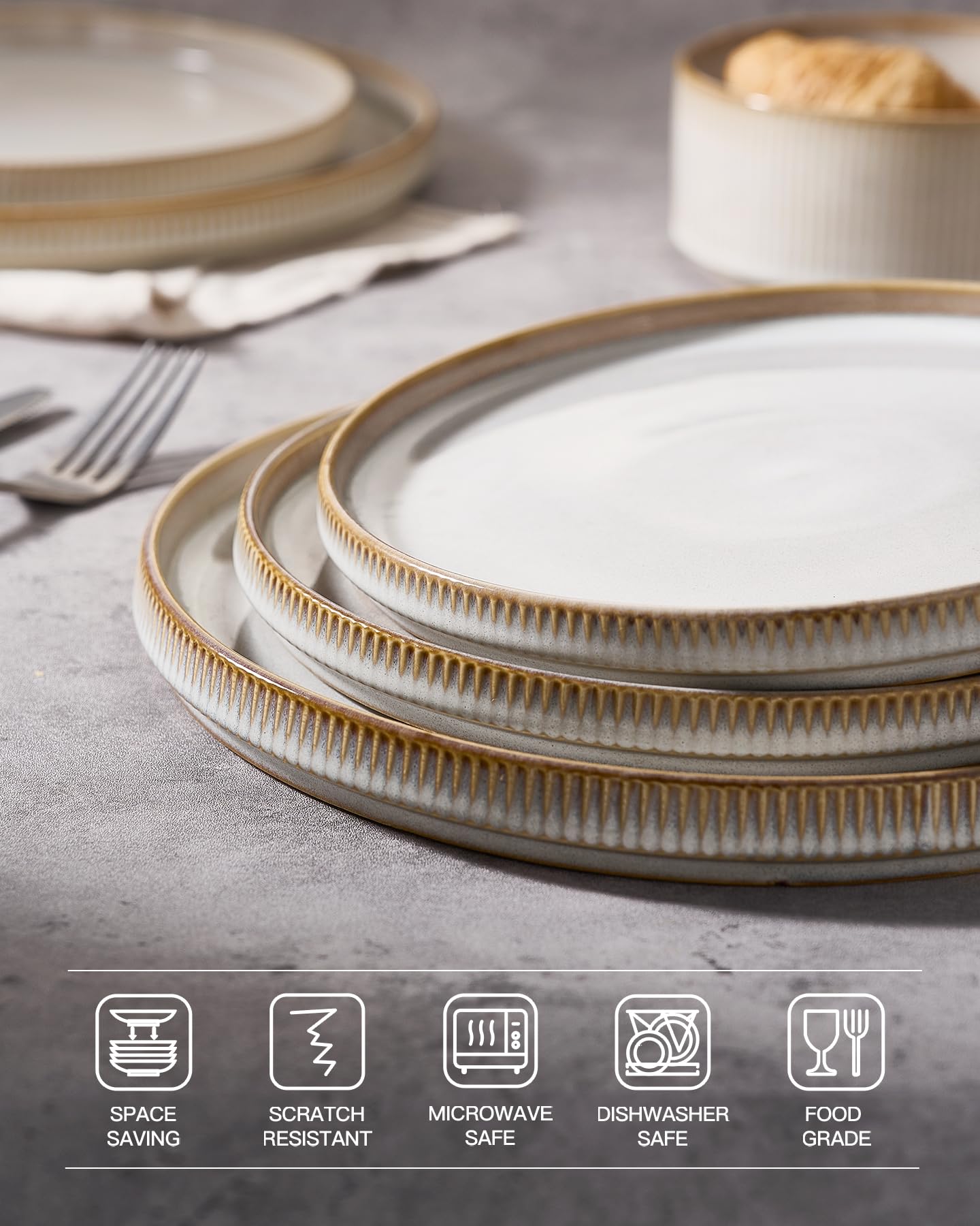 Dishwasher and microwave safe plate for easy weeknight meals.