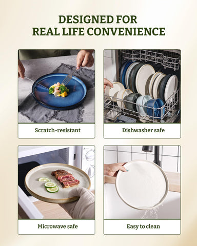 Versatile 10-inch plate pairs with pasta, salads, and entrees.