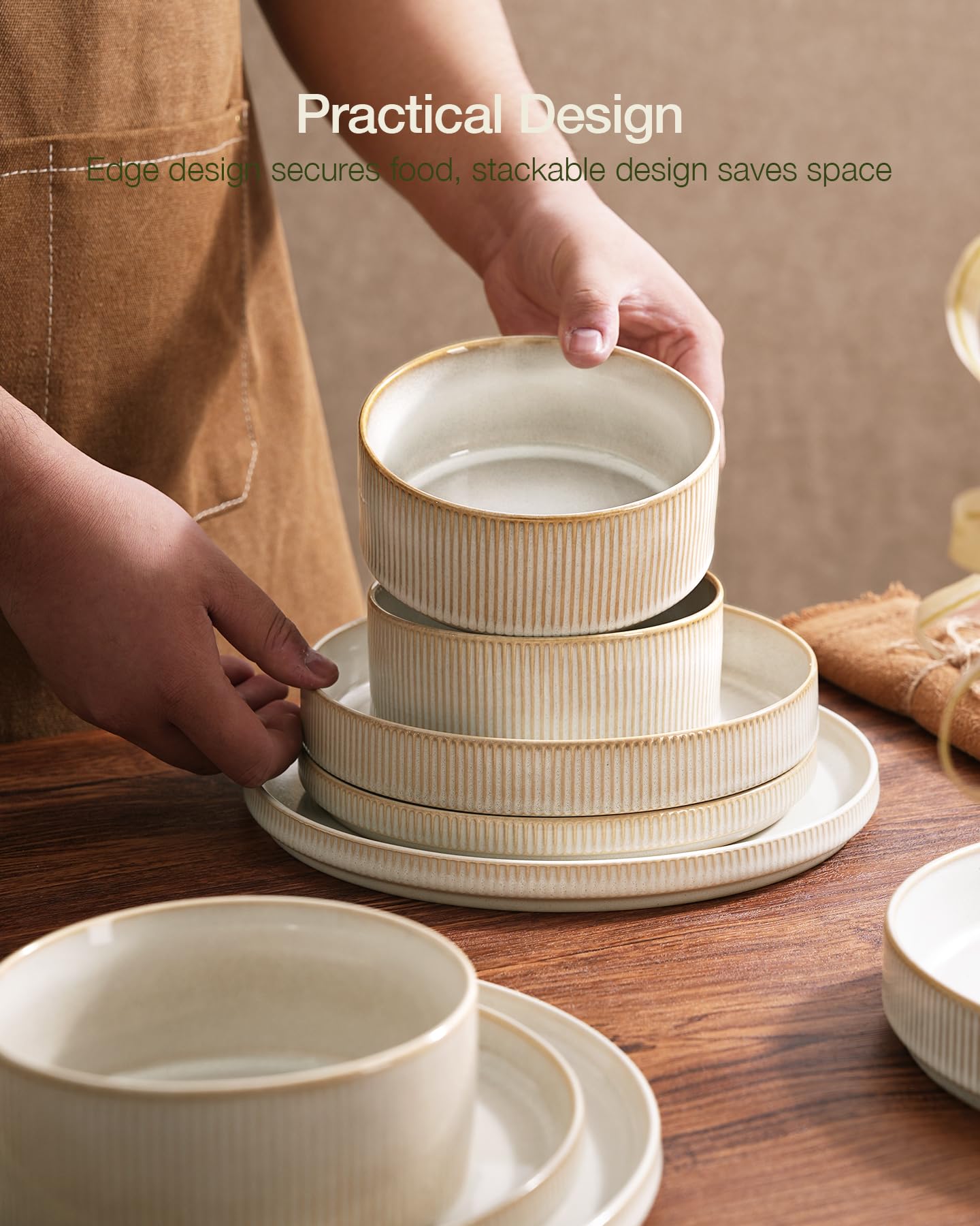 Famiware Star chip-resistant stoneware withstands daily family use.