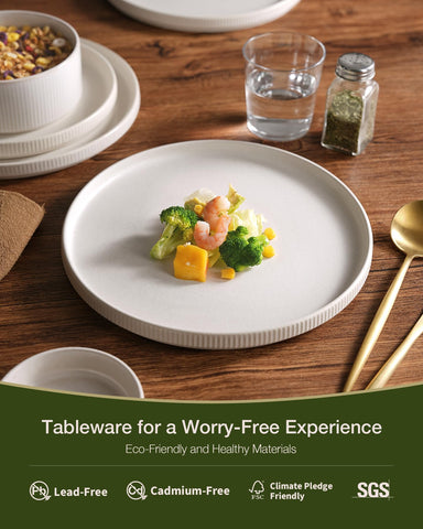 Close-up of Famiware Star ribbed edge detail on durable stoneware.