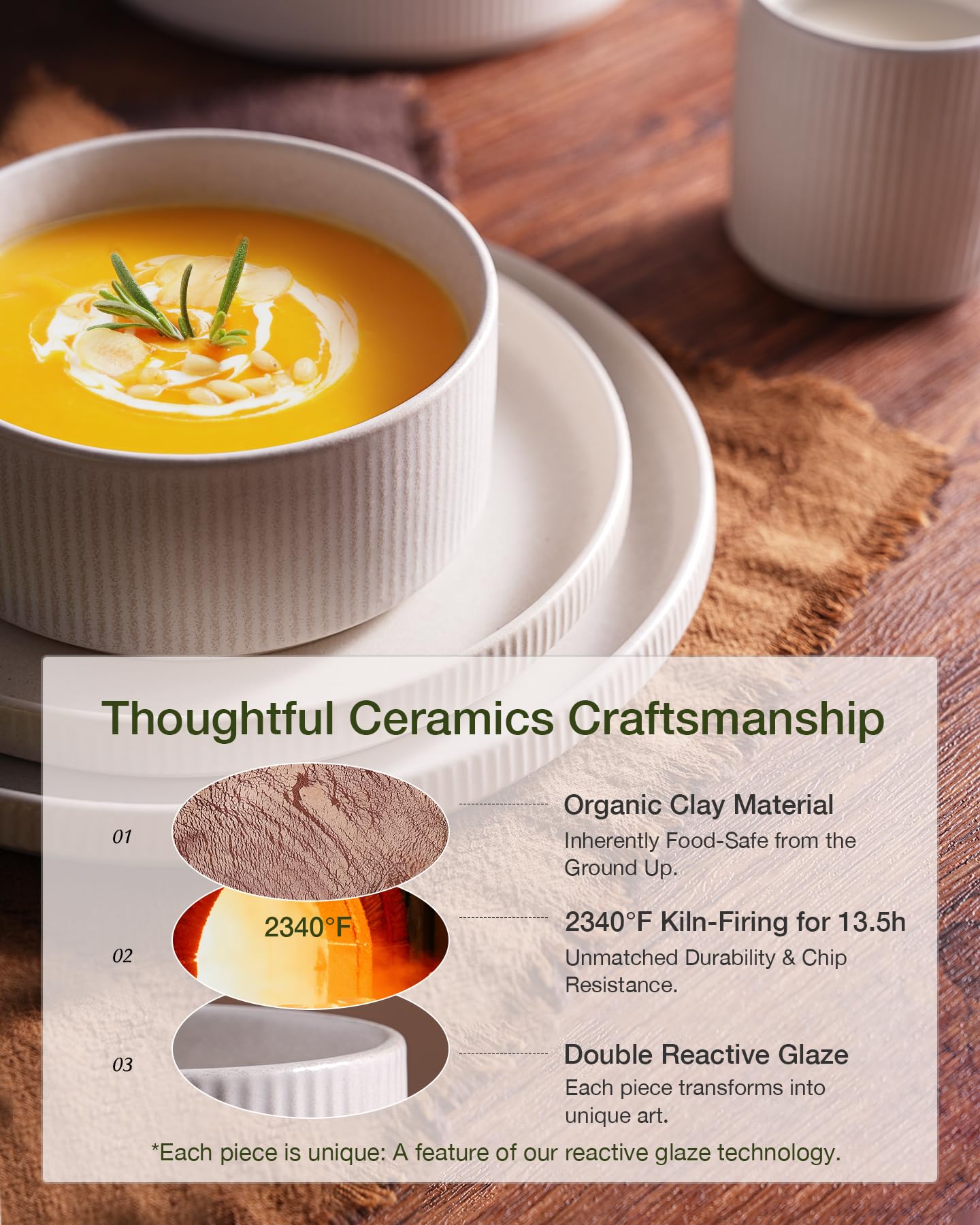 Stacked Famiware Star plates and bowls demonstrate easy nesting and storage efficiency.