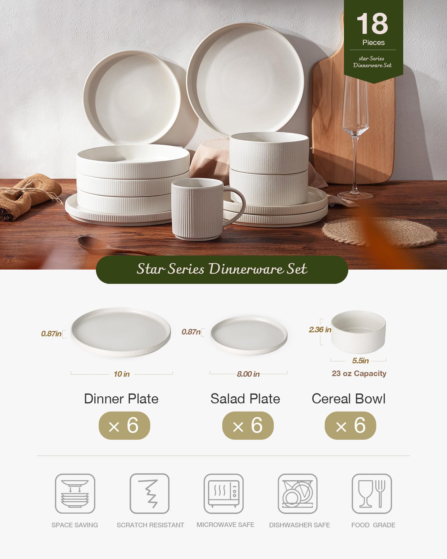Famiware Star set lead-free and cadmium-free dinnerware for safe family meals.