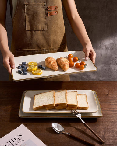 Famiware stoneware platter ready for dishwasher-safe daily meals and gatherings.