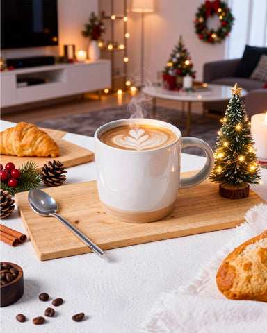 Famiware stoneware mugs reveal organic clay texture for durable, heat-retentive servings
