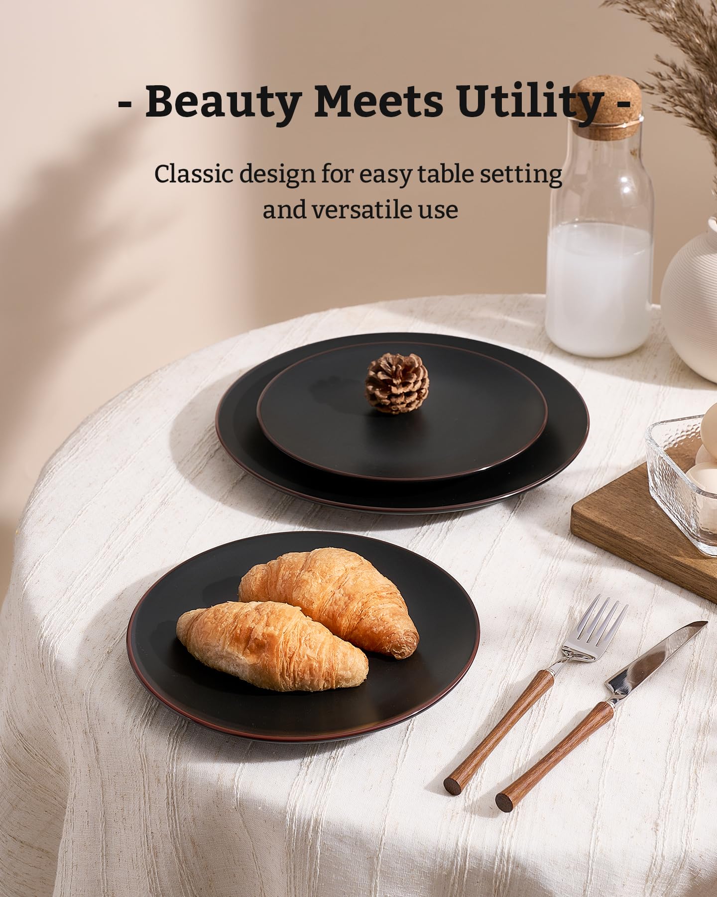 Famiware Venus salad plate 8 inch shown with light rim detail.