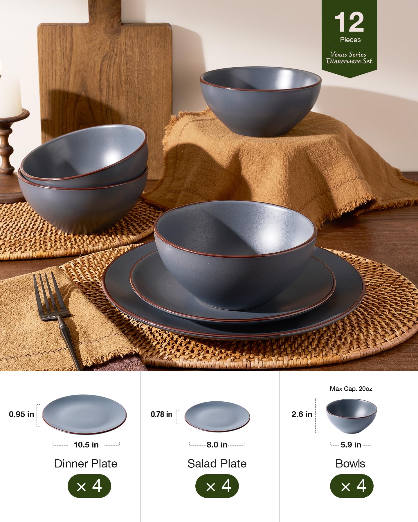 Famiware Venus set in daily use, microwavable and dishwasher safe