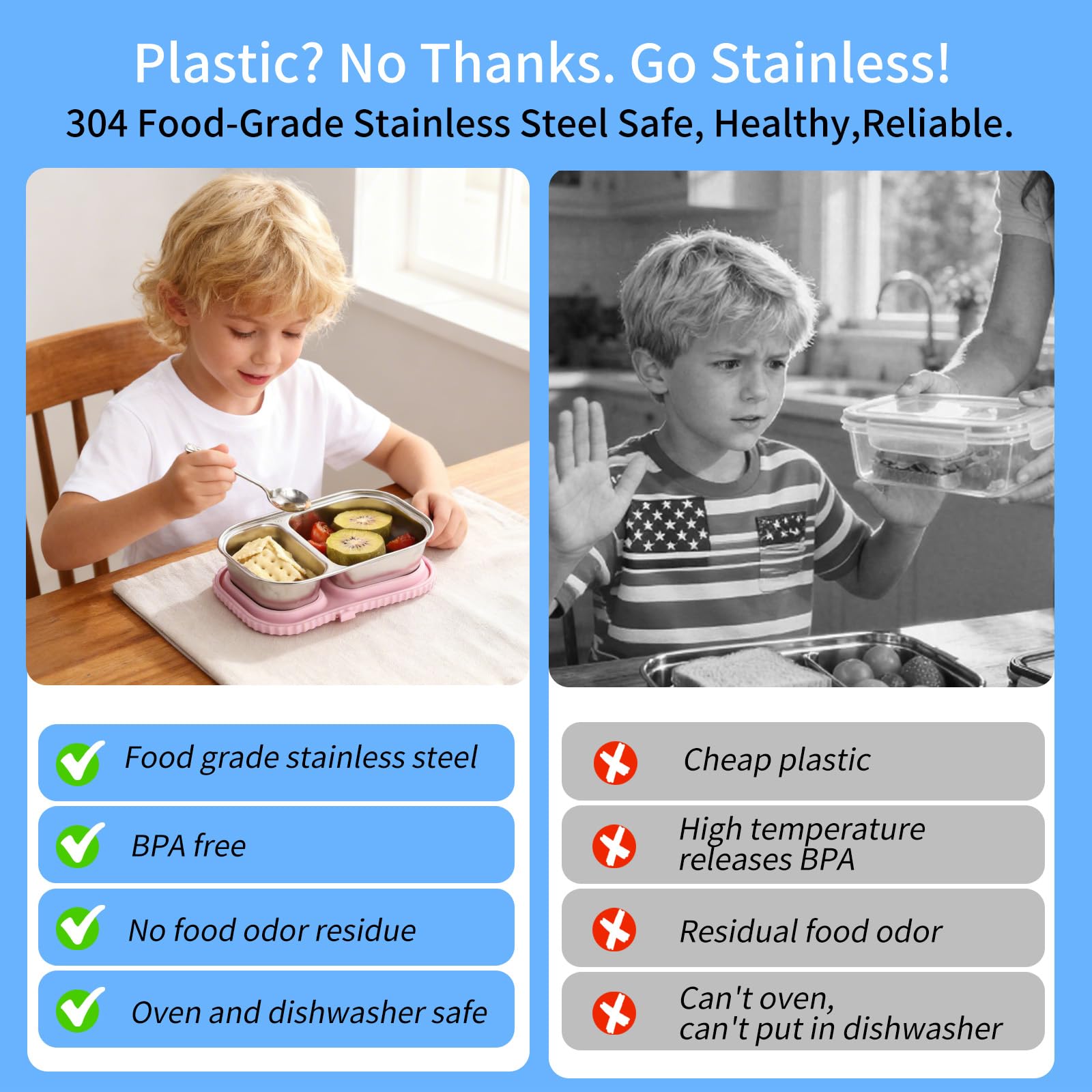 FAMOR easy-clean odor-resistant stainless steel material