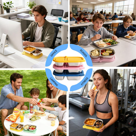 FAMOR travel-friendly snack container for work, gym, and school