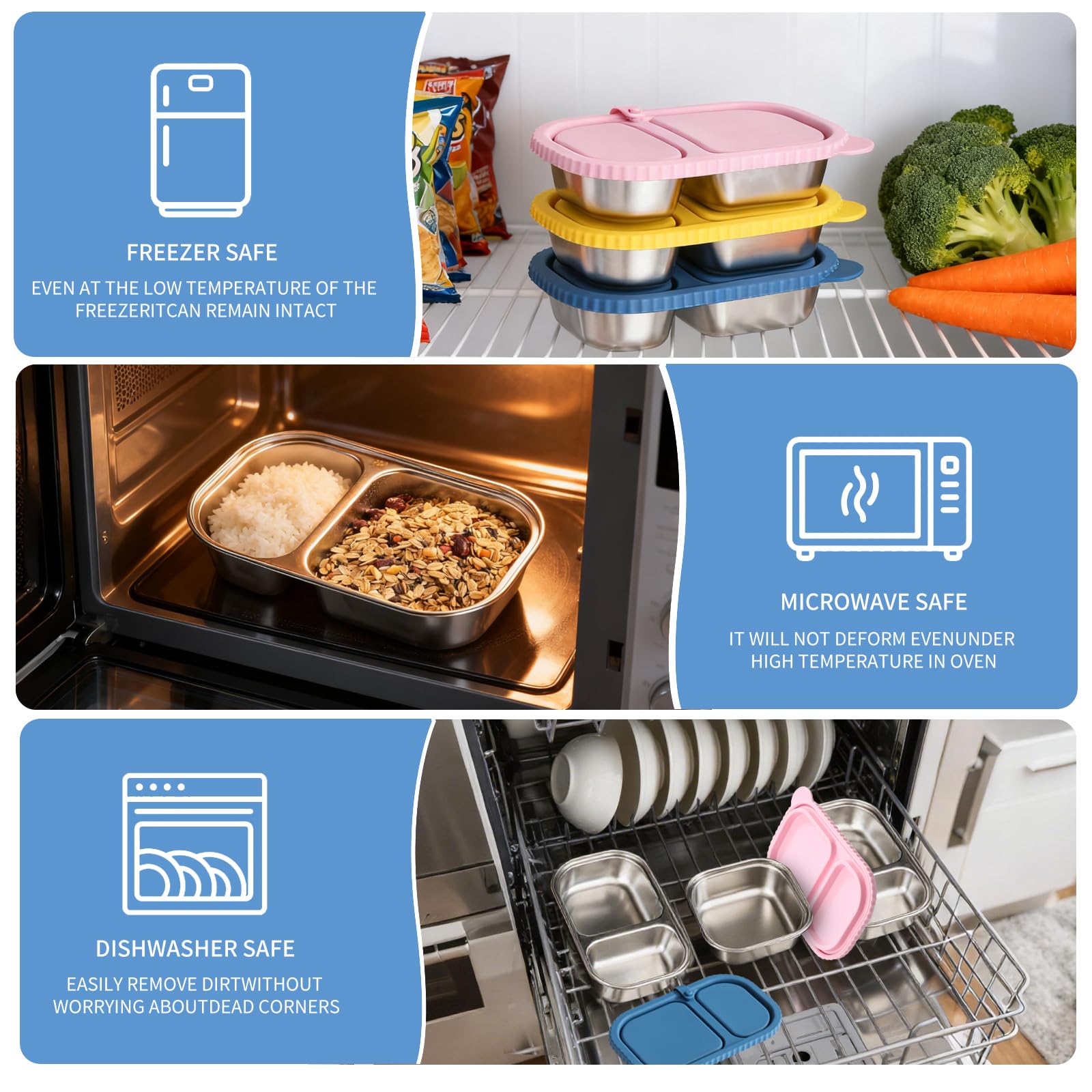 FAMOR versatile snack box suitable for yogurt, nuts, and fruit