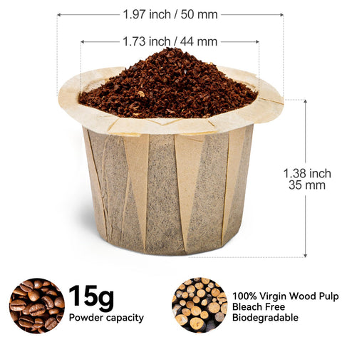 Brewing with Fanativita filters captures oils for a smoother aroma in a Keurig cup.