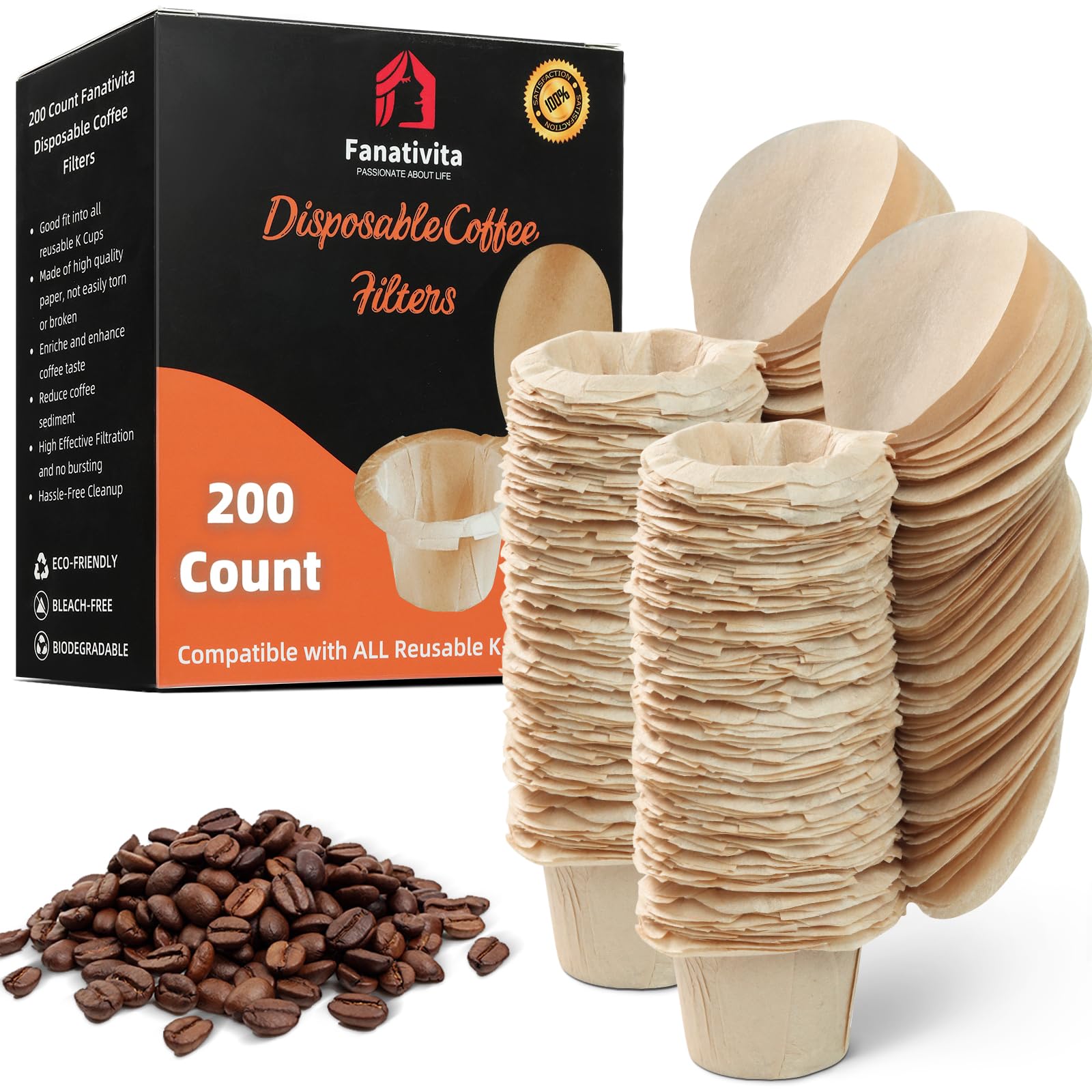 Fanativita K Cup Filters with Genius Lid design for easy cleanup and mess-free mornings.