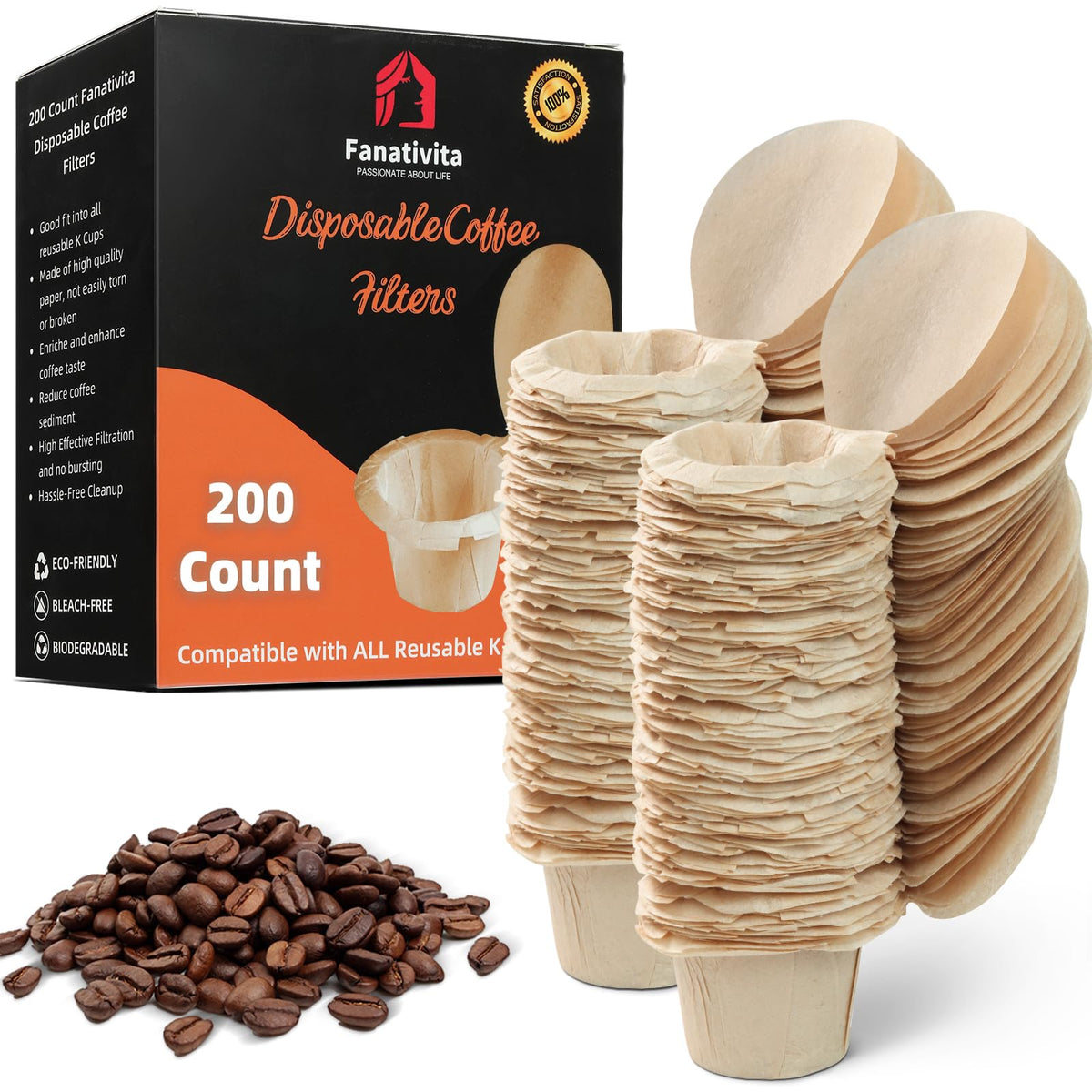 Fanativita K Cup Filters with Genius Lid design for easy cleanup and mess-free mornings.