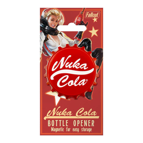 Fanattik Fallout Nuka-Cola bottle opener magnet back for convenient storage between uses.