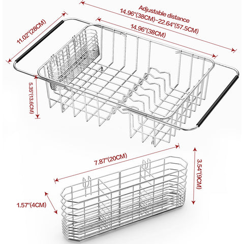 Fanbsy 304 stainless steel dish rack close-up highlighting rustproof durability.
