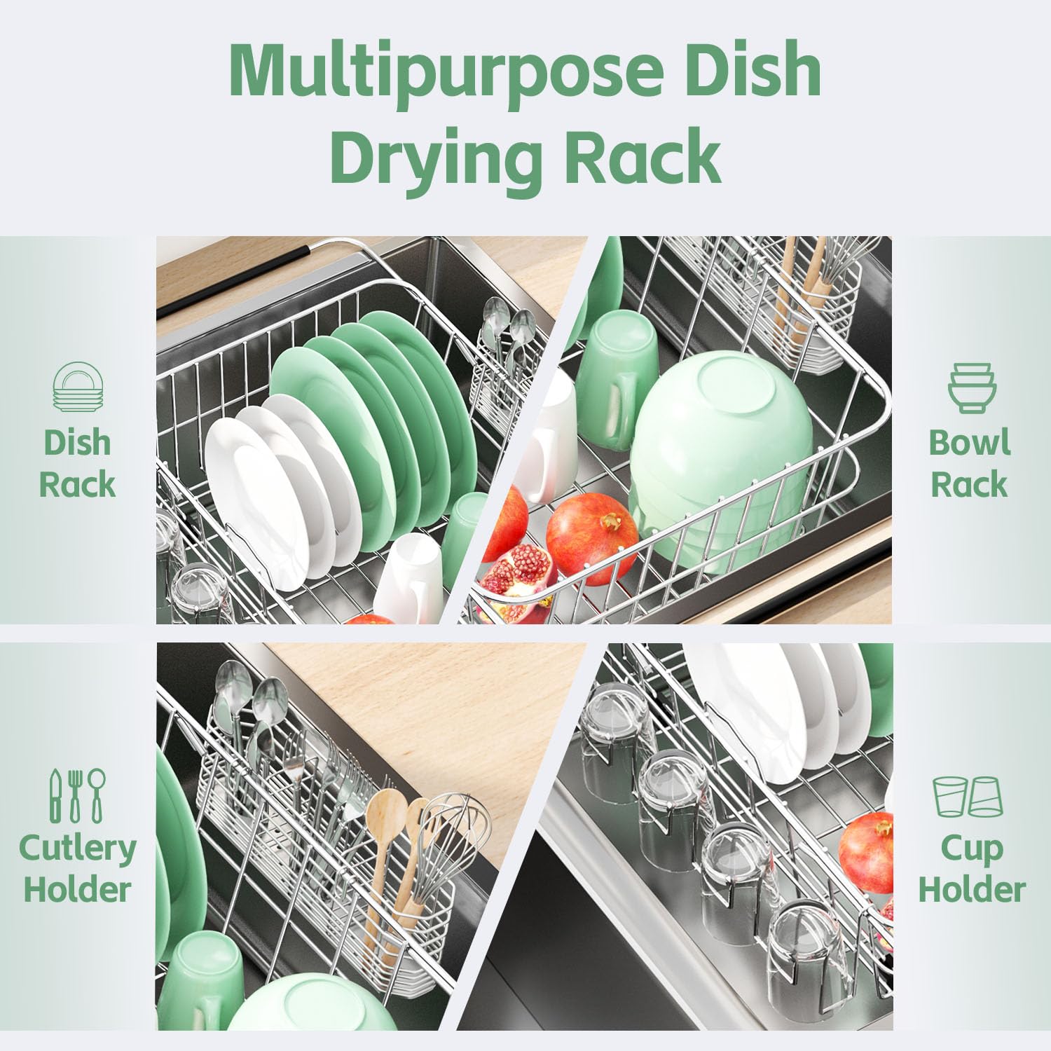 Fanbsy dish slots dry seven dishes vertically for efficient space use