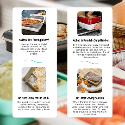 Stackable Fancy Panz design saves space when not in use.