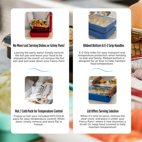 Fancy Panz serving spoon included adds convenience when dishing up at events.