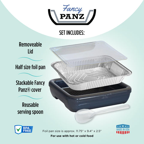 Fancy Panz fits standard half-size pans for versatile use