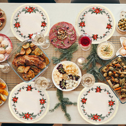 Fanfanwin 38cm diameter placemat fits most dishes with stylish decor.