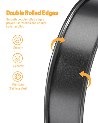 FANGSUN nonstick coating aids easy release of crumpets and eggs