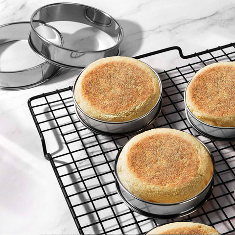 FANGSUN tart rings double rolled protect pans while forming even desserts.