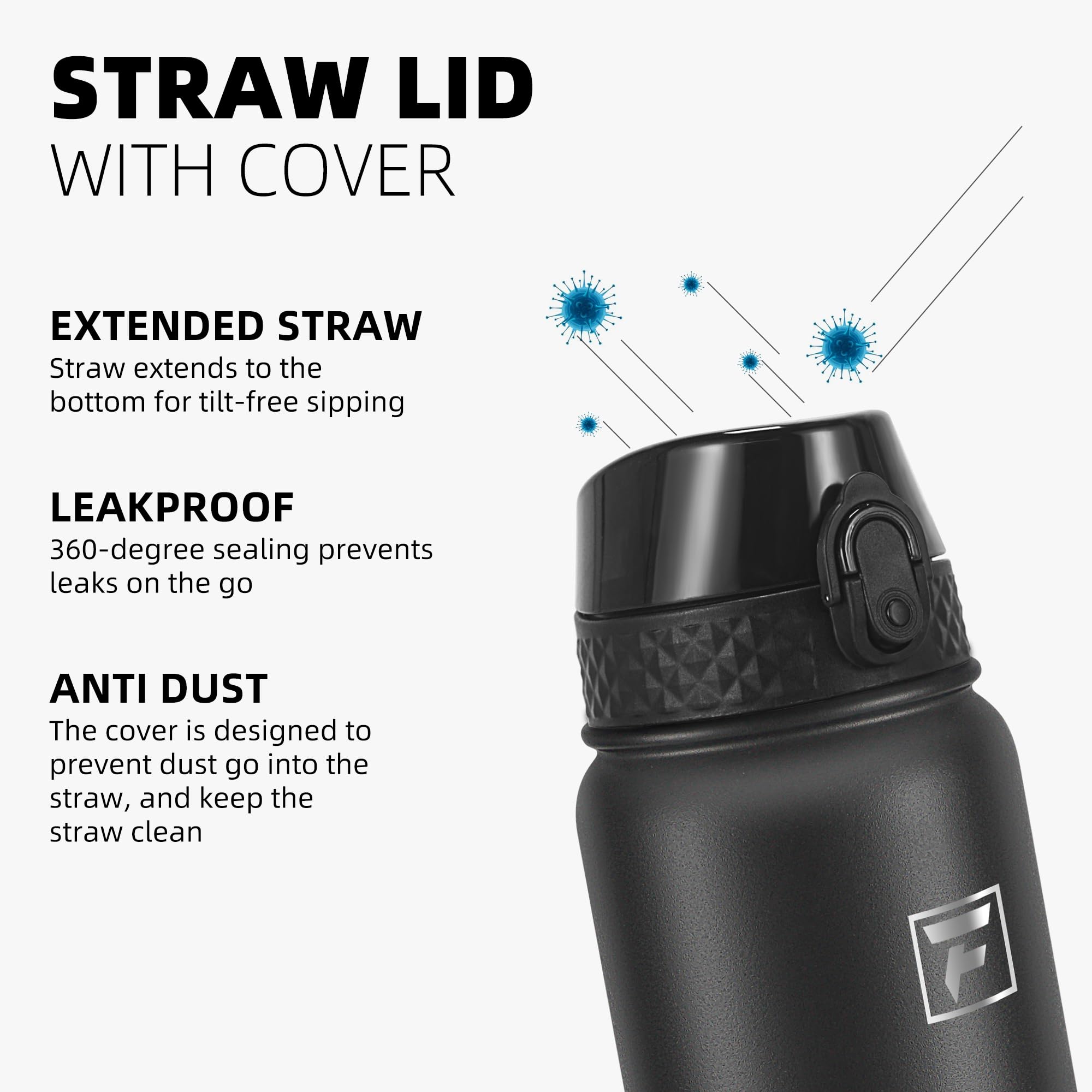 Fanhaw 20 oz bottle in gym setting, ideal for workouts and commute