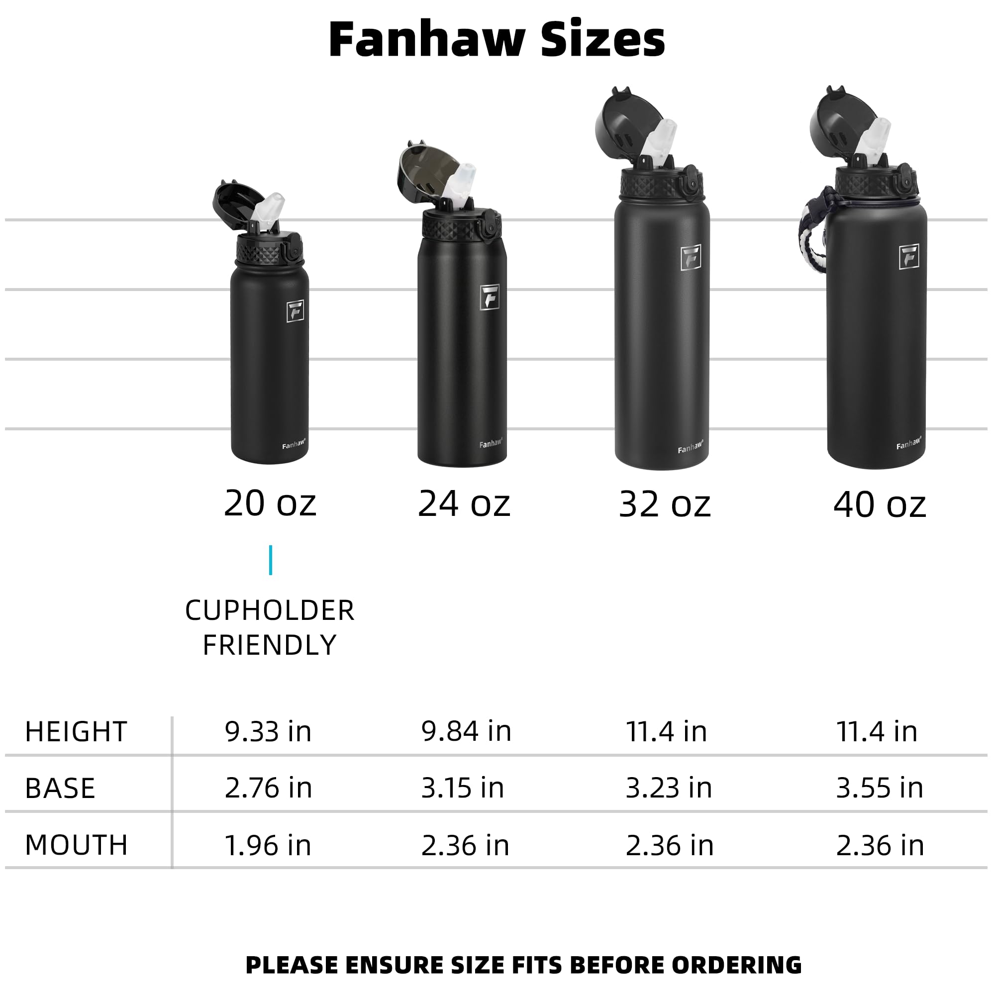 Fanhaw double-wall insulation keeps drinks cold up to 24 hours
