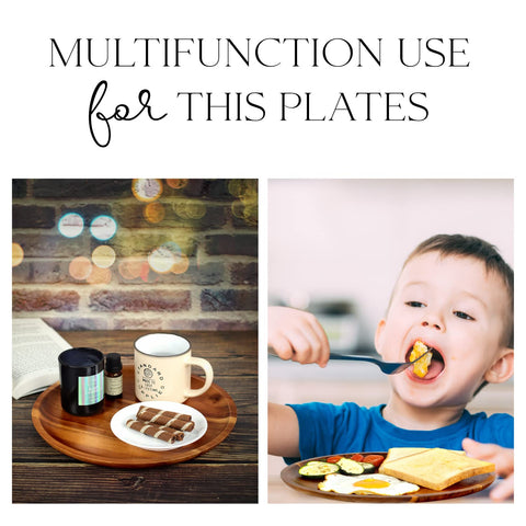 Fanichi natural wood plates highlight food colors with warm, rustic appeal