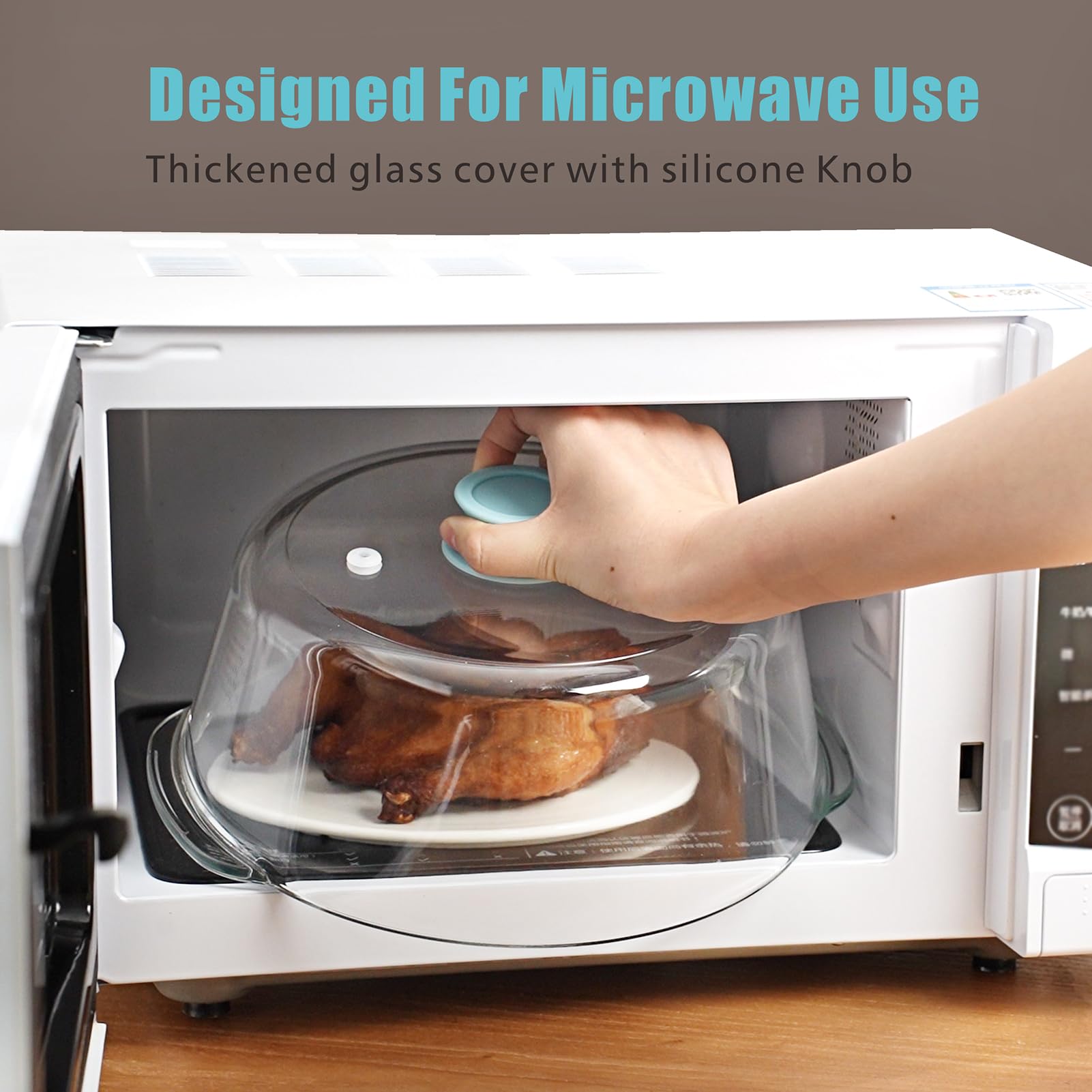 FANQIEW silicone knob close-up showing easy grip and heat-safe handling