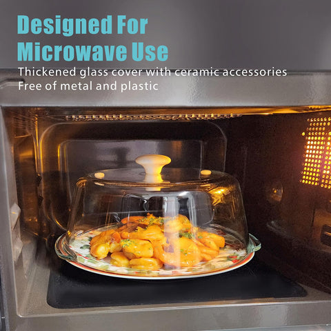 FANQIEW transparent microwave lid with vent holes keeps moisture balanced.