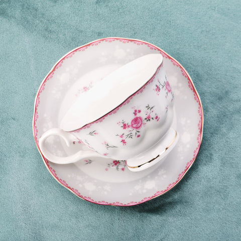 Fanquare pink rose saucers, protect tables during serving.
