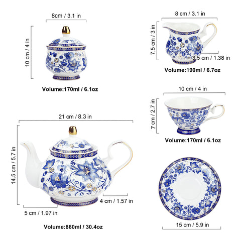 Fanquare service for 6 tea set ideal for gatherings