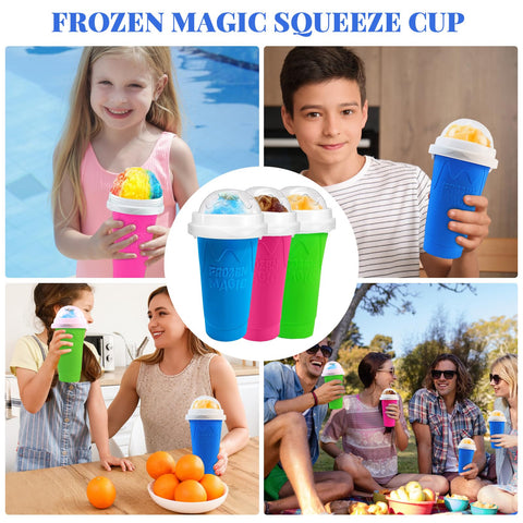 FANS-ONE Slushie Cup blue and pink set is gift-ready.