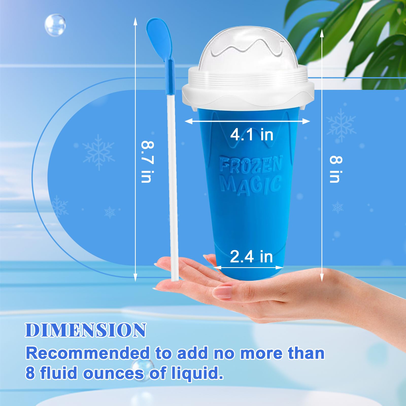 FANS-ONE Slushie Cup ideal for family use at home, picnics, poolside.