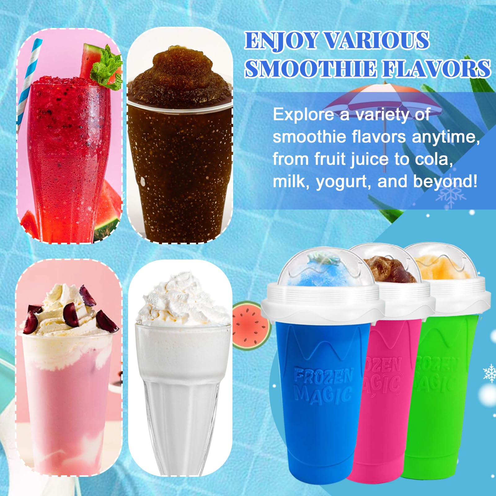 FANS-ONE Slushie Cup preserves original flavor while chilling.