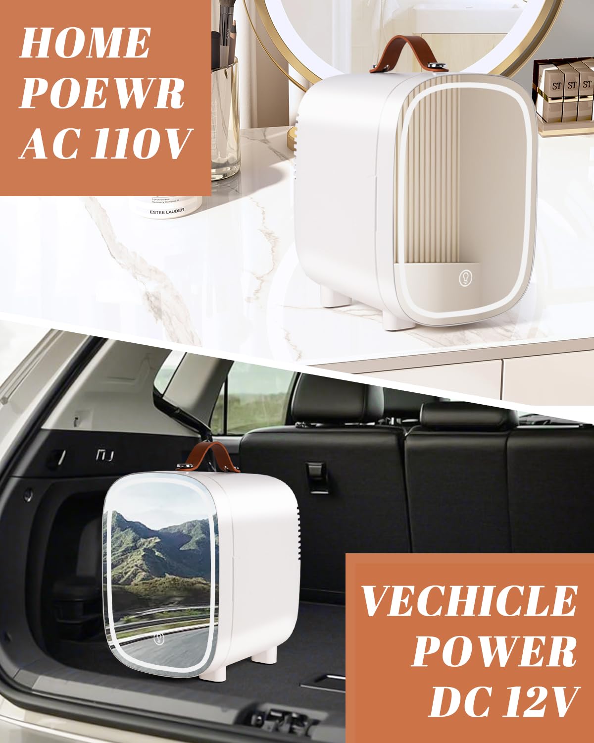 FANSEXPERT mini fridge adjustable shelf adapts to bottles and jars