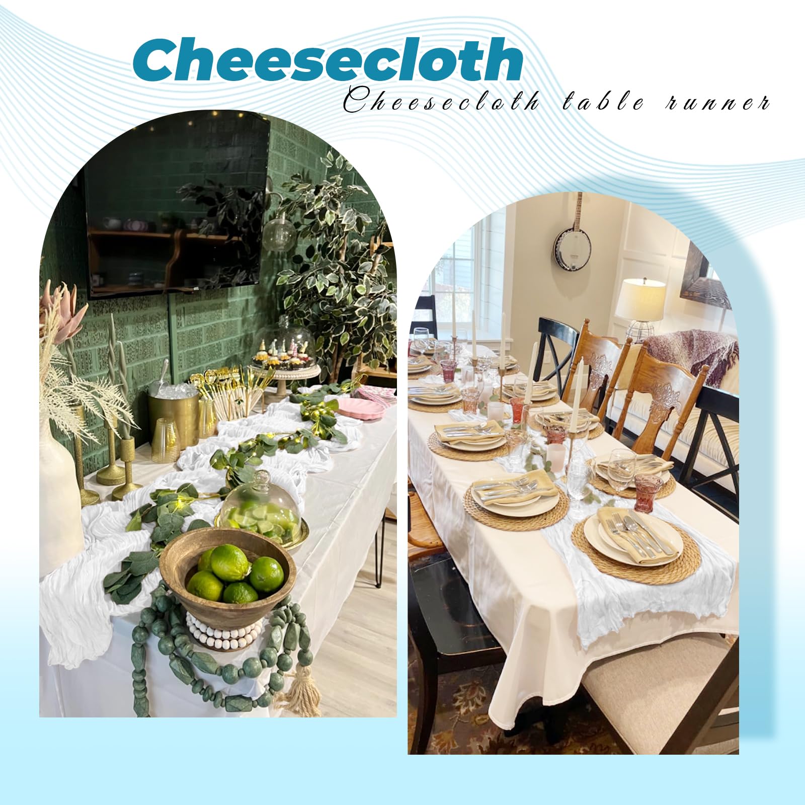 FANTEKE baby shower table decor runner softens space for new arrivals.