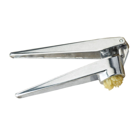 Fante's Cousin Umberto's Garlic Press with closed handle for easy no-peel crushing.
