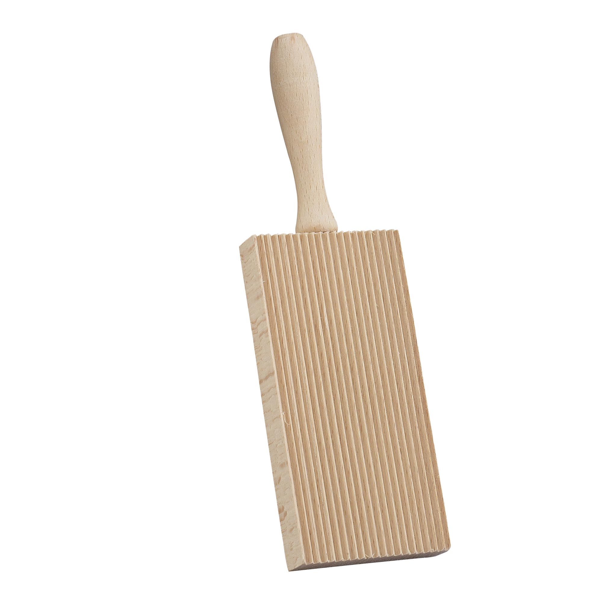 Fante's gnocchi board in beechwood, full view for authentic shaping.