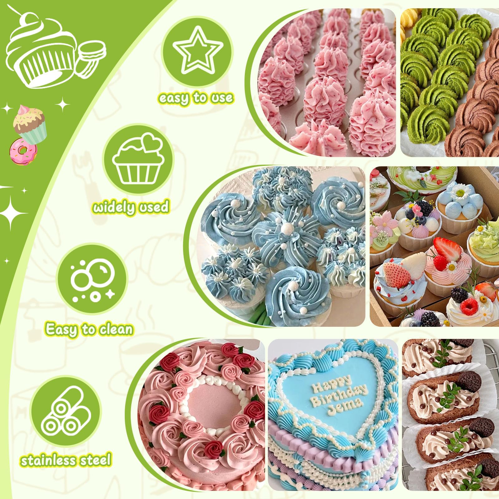 FANTEXY BPA-free, food-grade materials ensure peace of mind while decorating desserts