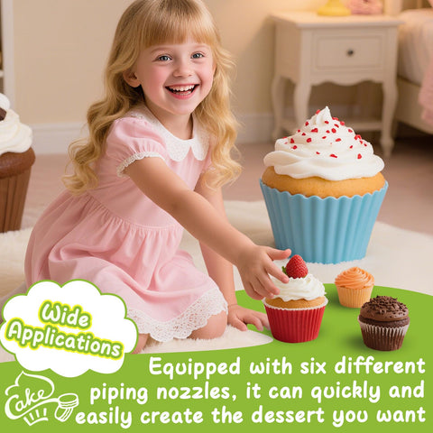 FANTEXY 7-piece set shown in action for decorating cakes, cookies, and breads