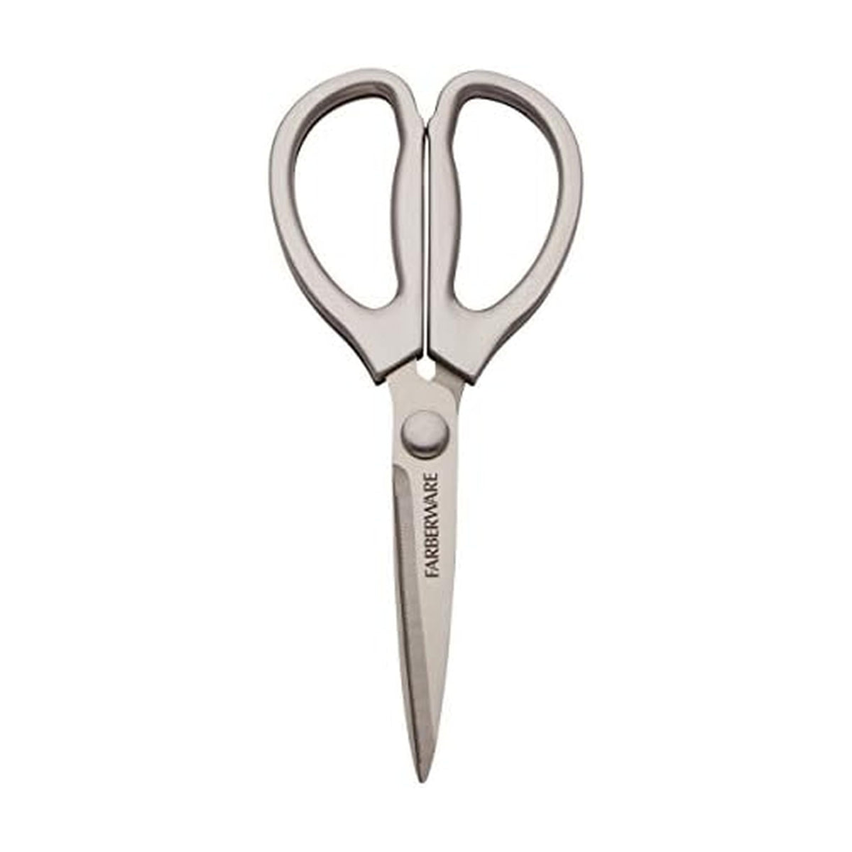 Farberware all-purpose scissors with contoured handles for comfortable daily cutting tasks.