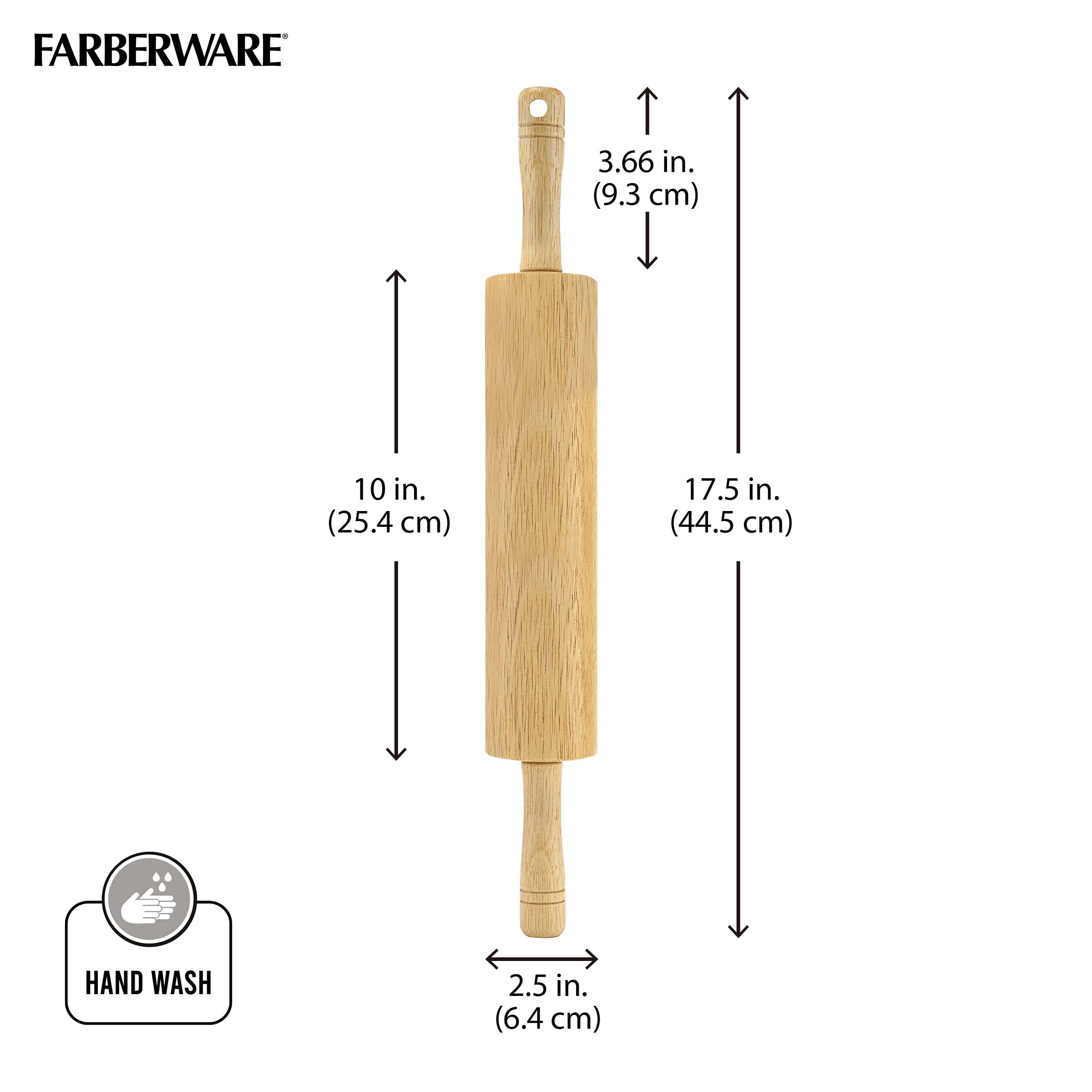 Farberware Classic Wood Rolling Pin easy maintenance and cleaning