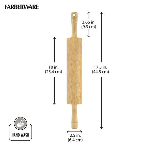 Farberware Classic Wood Rolling Pin easy maintenance and cleaning