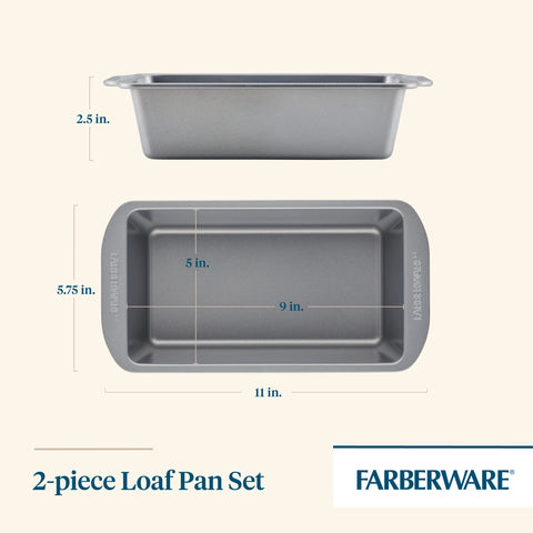 Farberware GoldenBake loaf pan insulated air pocket for even browning.