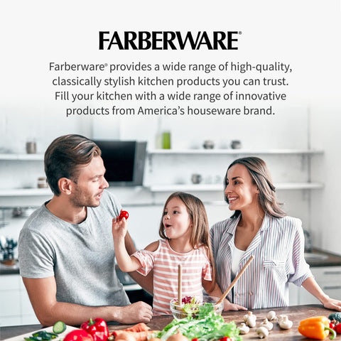 Farberware versatile masher suitable for potatoes, beans, and apples.