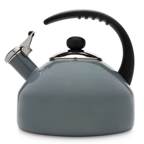 Farberware Omega tea kettle whistles when water boils for easy tea prep