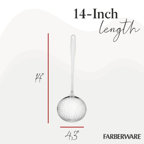 Farberware Skimmer lifts foam from soups for clear broths.